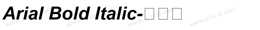 Arial Bold Italic字体转换